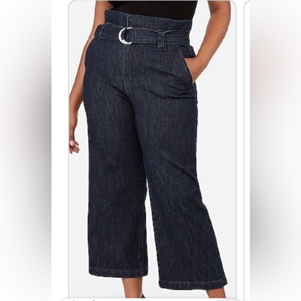 Express Dark Blue Ankle Jeans